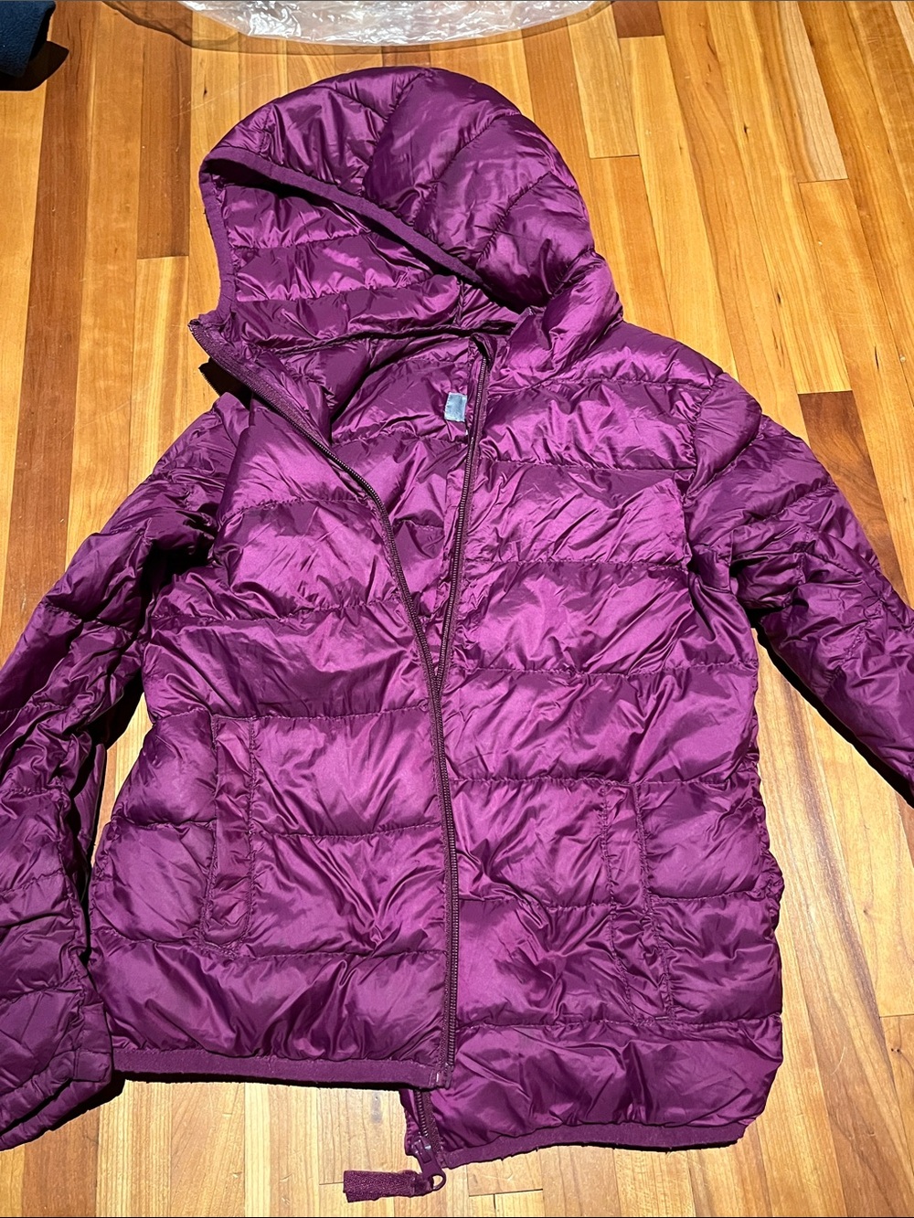 Hooded Puffer Jacket - Deep Purple
